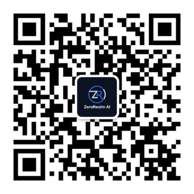 ZeroRealm AI 微信公众号二维码